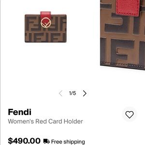 FENDI logo accordion snap wallet purse bag fits so much! $490 and hard to find!